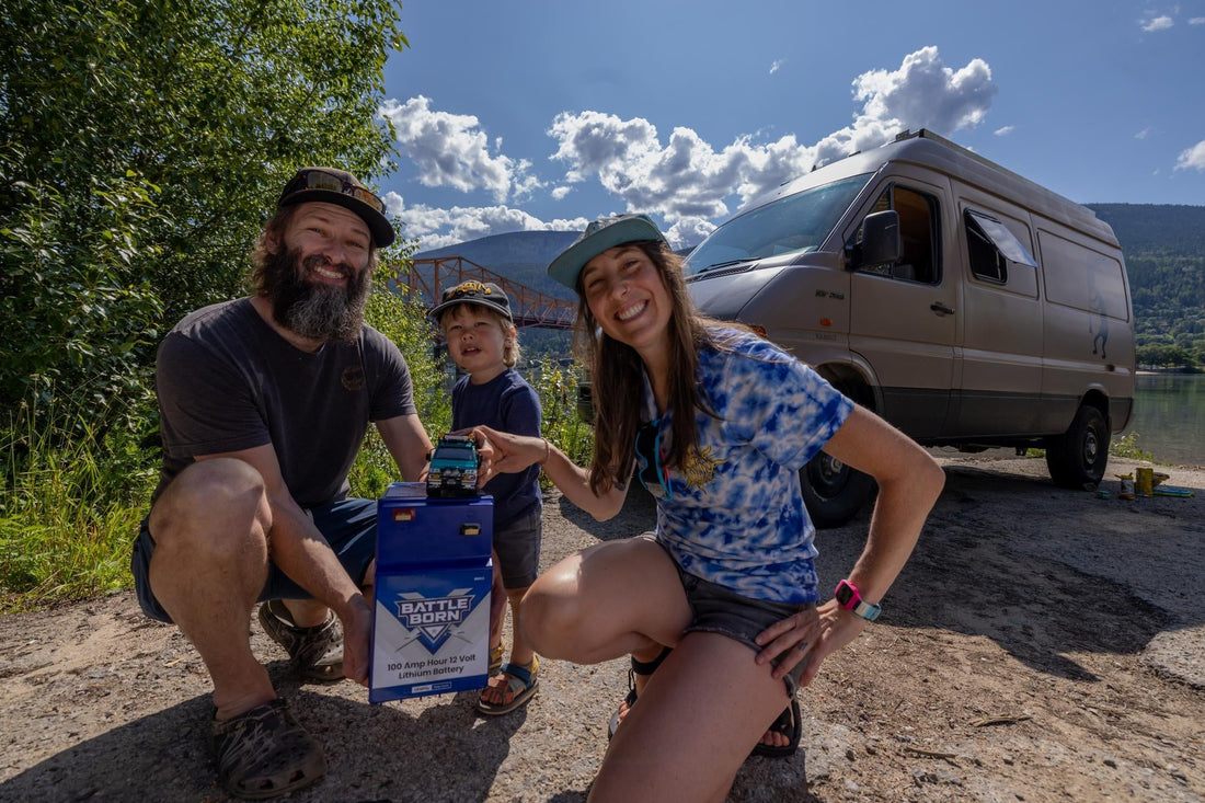 Be Old Later with battery and camper van