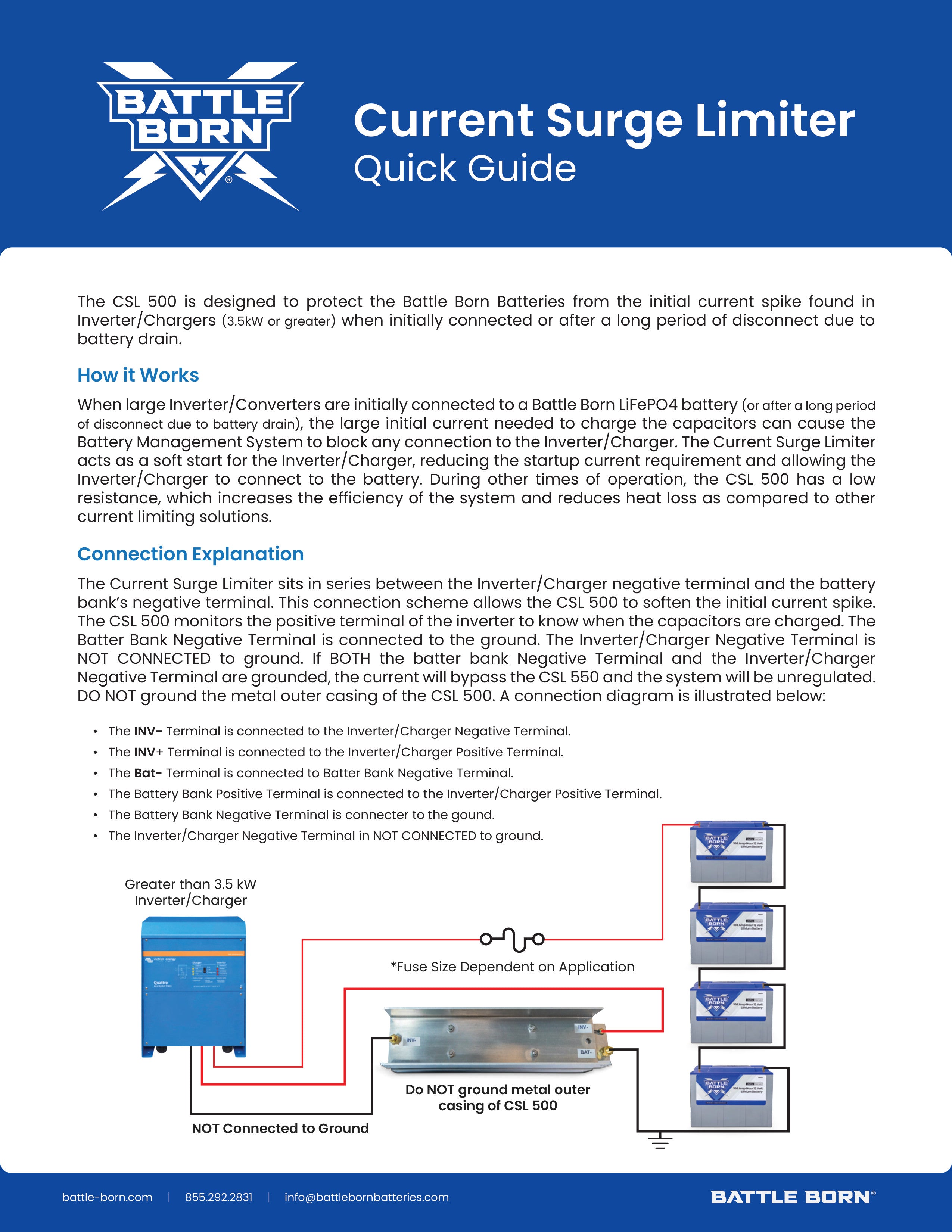 Current Surge Limiter (CSL) Quick Guide