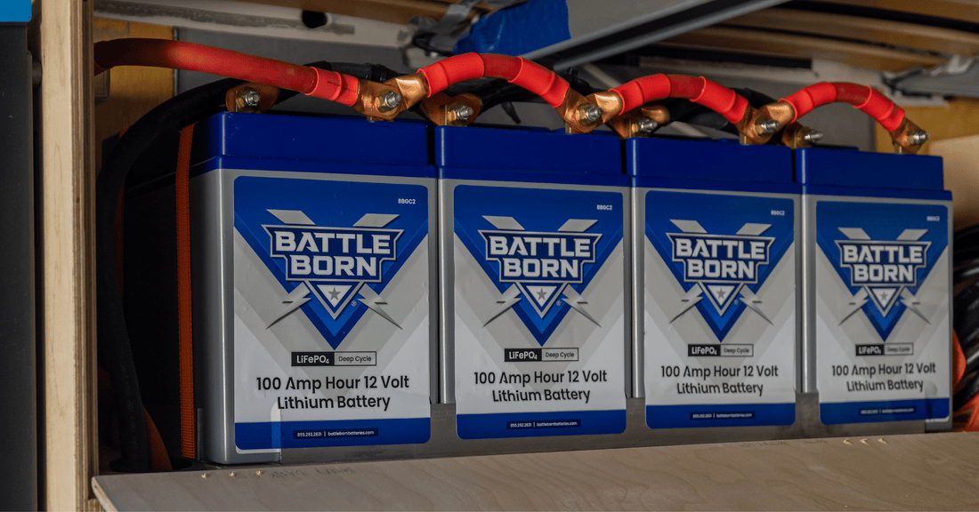 array of battle born lithium batteries|Smart lithium battery power system|||||