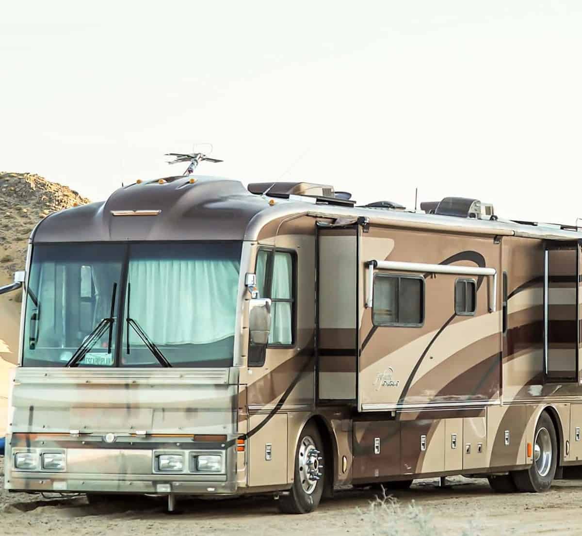 An image of the Ingram's RV, Edna. Now they are weekend warriors.|A family at a waterfall