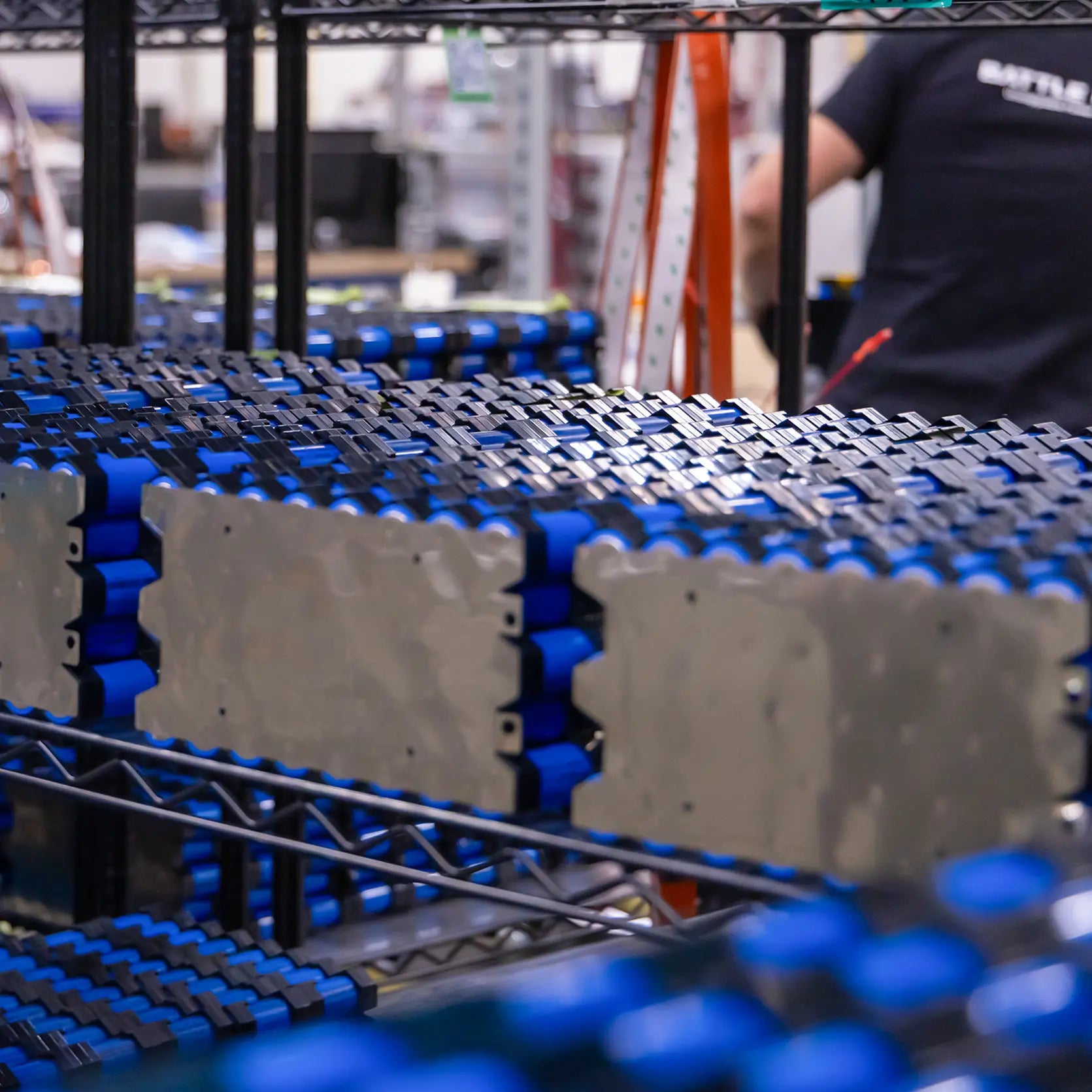 cylindrical cells of a lithium battery