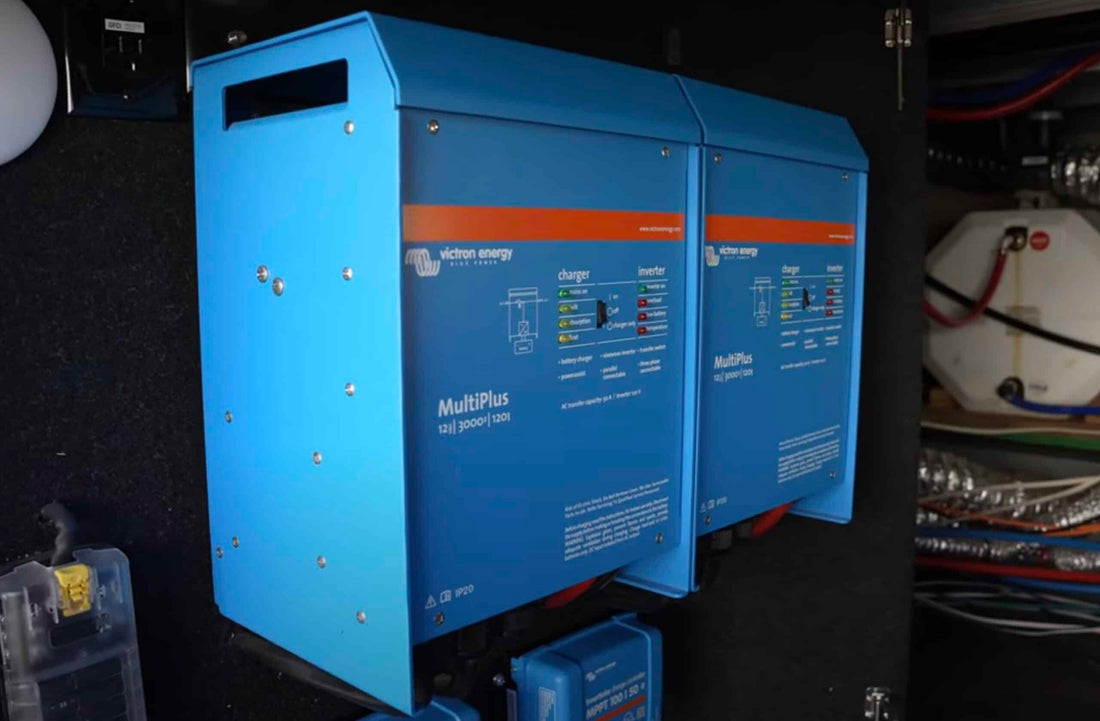 dual multiplus inverters in split phase|split phase electrical diagram of a pole transformer|Electric car while camping|||