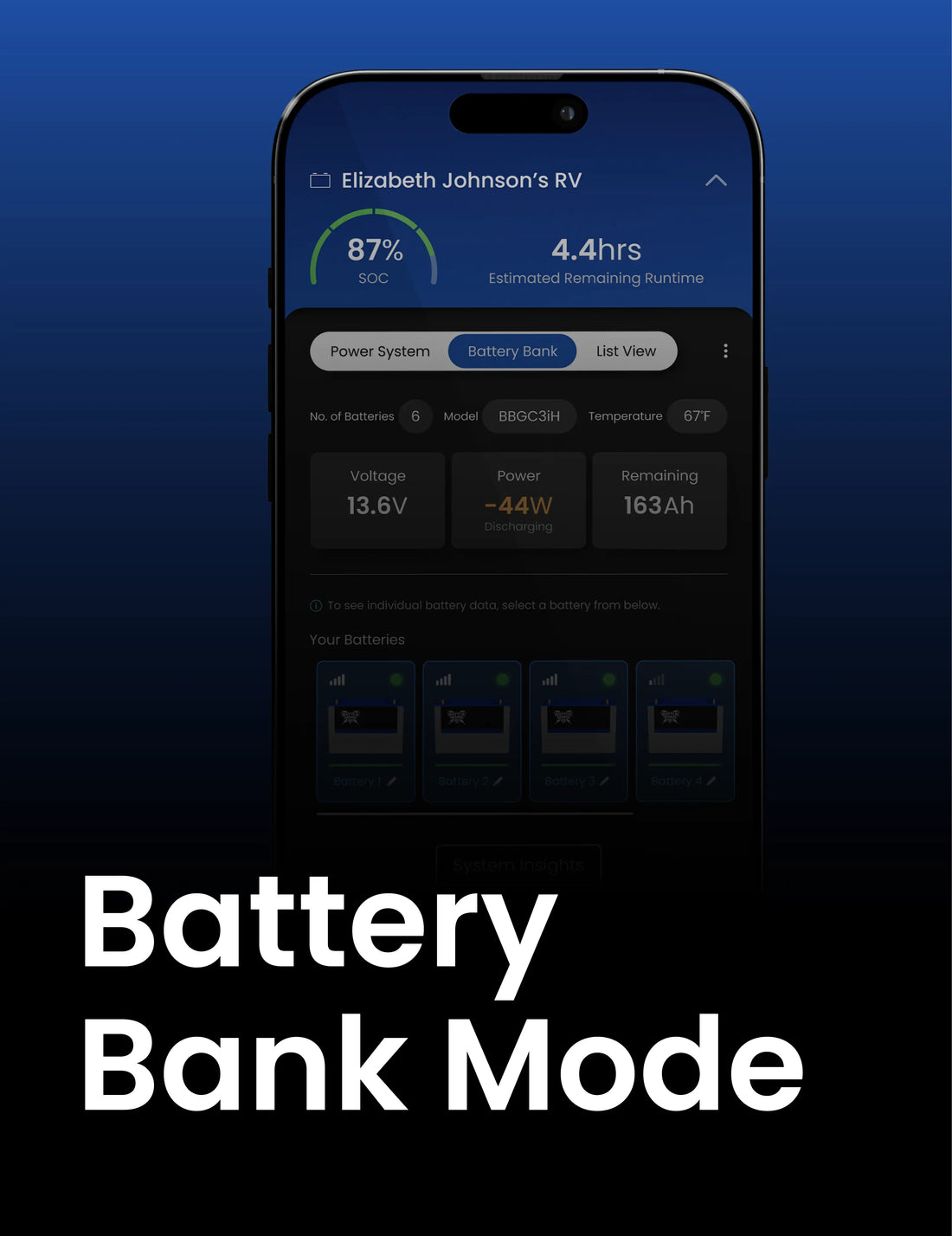 Battle Born® Mobile App | Overview: Battery Bank