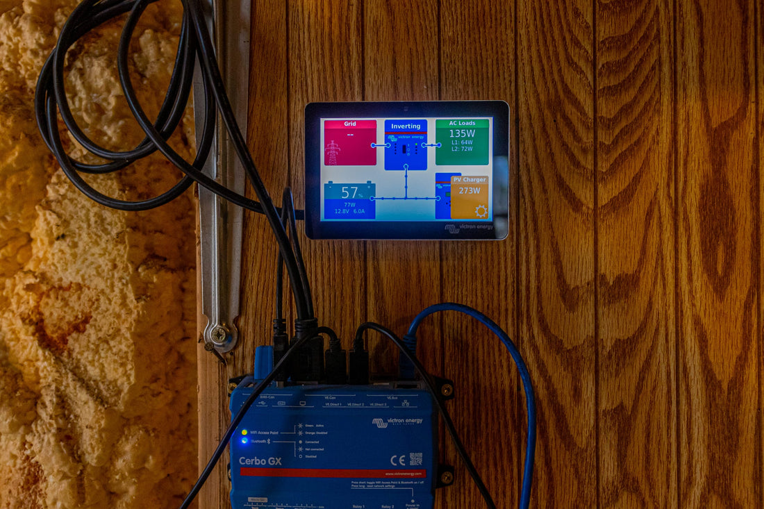 Victron Cerbo GX and GX touch display working together in an electrical systme