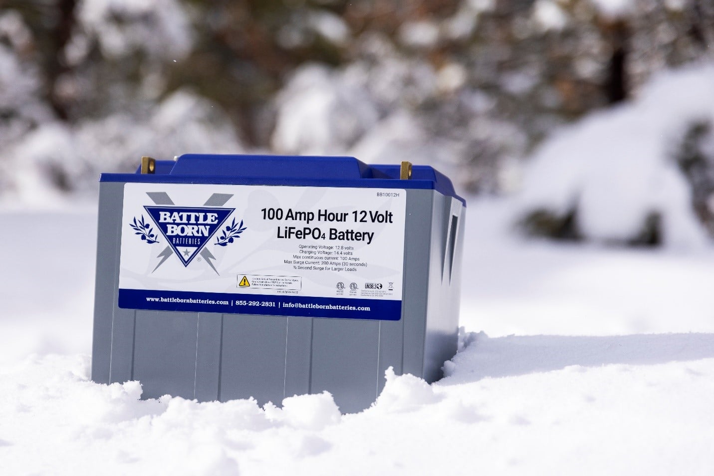 Battel Born Battery in the snow