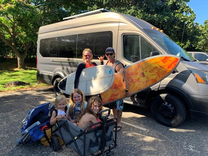 A photo of the Rosser family in front of their van.|mindirosser3|class b mindi rosser