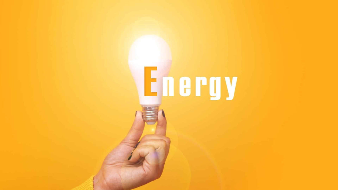 Energy Graphic|Energy Depiction|GC3 Battle Born Battery Electrical System Powering the Risting's Off Grid House|Radiant Energy|Nuclear Energy|Two sets of Hands Holding Lightbulbs One with an Element inside and the other with a Plant