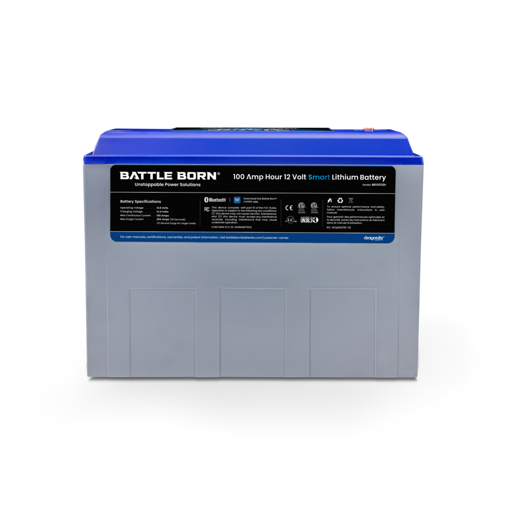 100Ah 12V Smart Heated LiFePO4 Deep Cycle Battery Kit