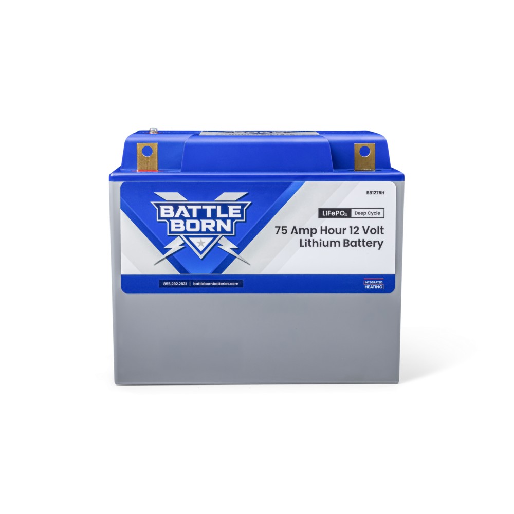 75Ah 12V Group 24 Heated LiFePO4 Deep Cycle Battery Kit
