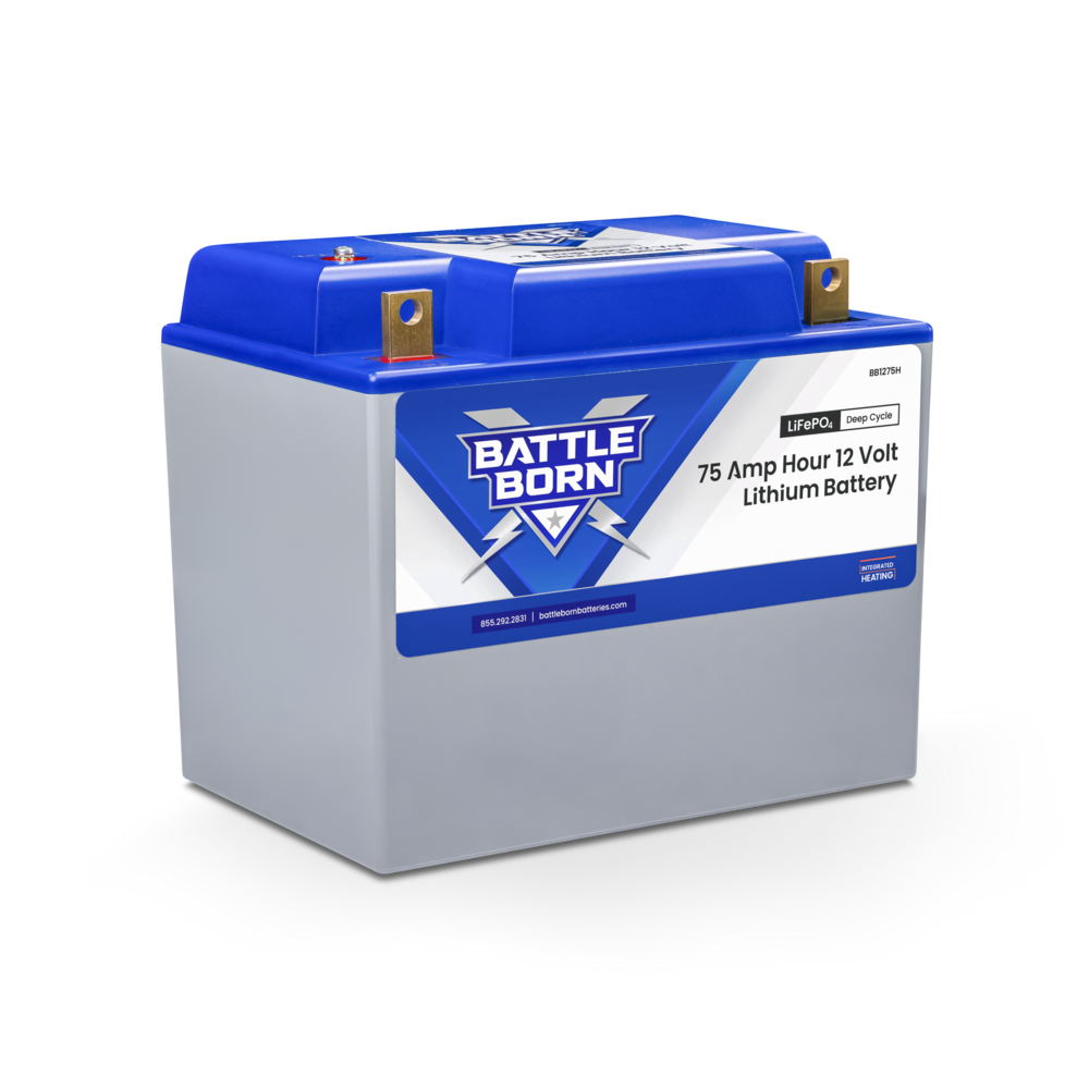75Ah 12V Group 24 Heated LiFePO4 Deep Cycle Battery Kit