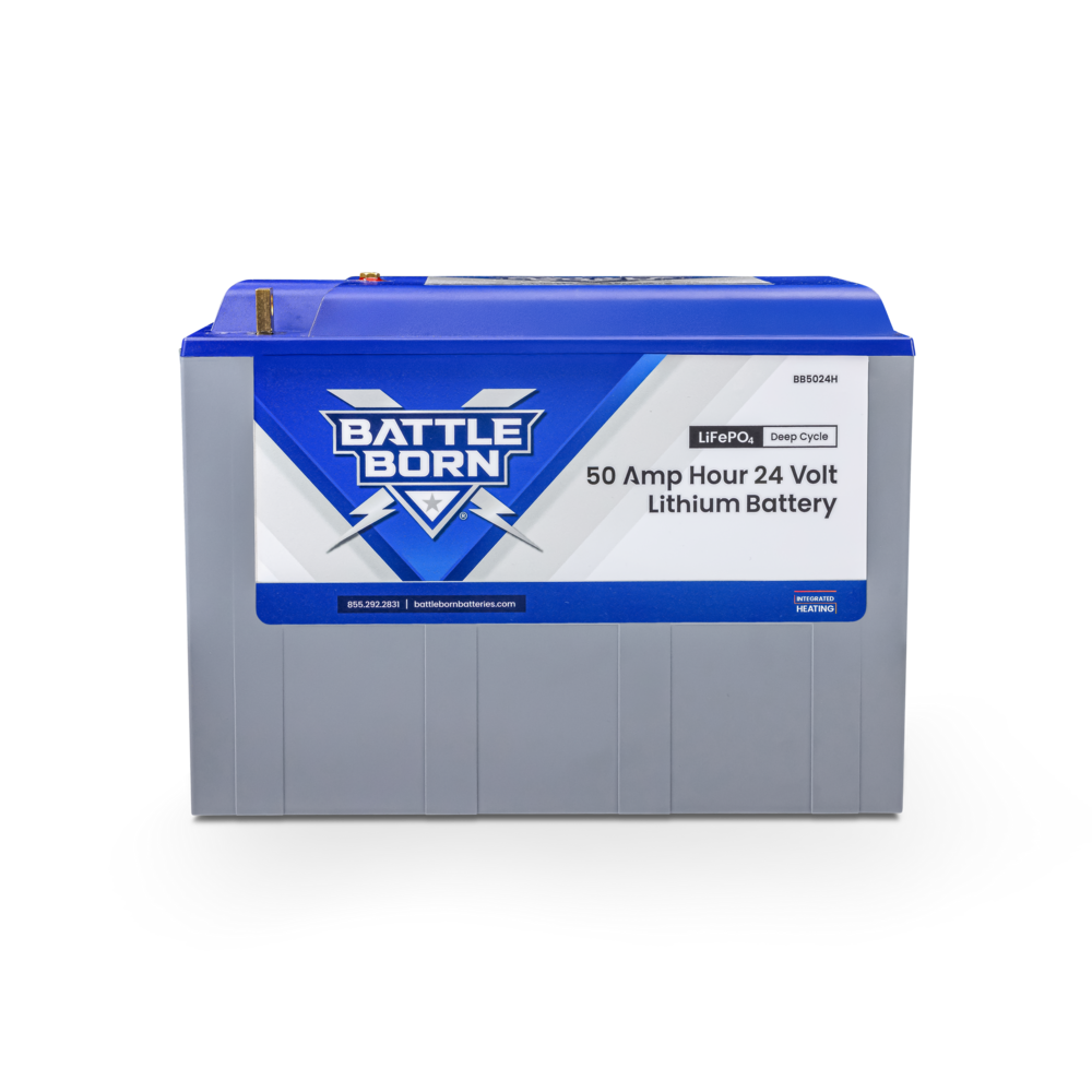50Ah 24V Heated LiFePO4 Deep Cycle Battery Kit
