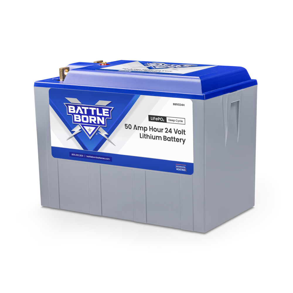 50Ah 24V Heated LiFePO4 Deep Cycle Battery Kit