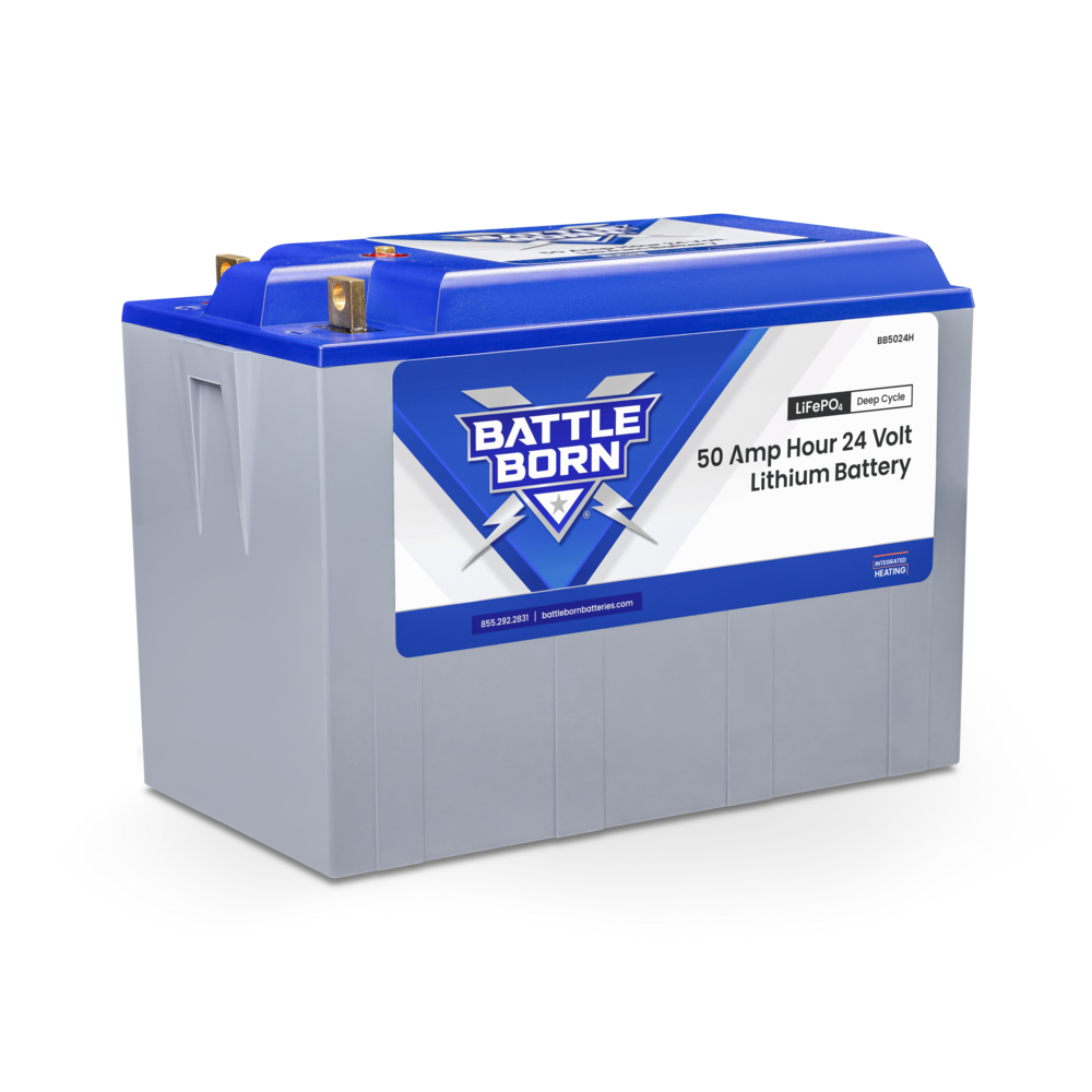50Ah 24V Heated LiFePO4 Deep Cycle Battery Kit