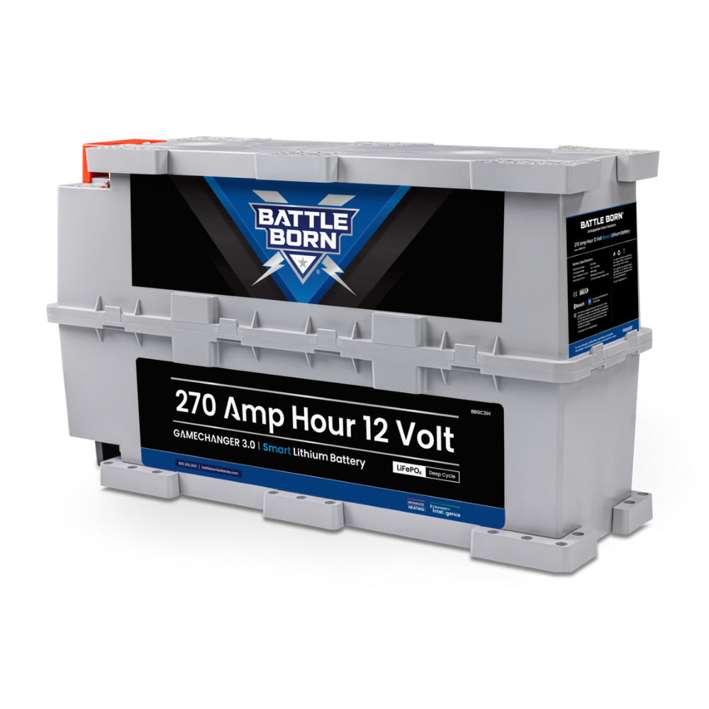 270Ah 12V GC3 Smart Heated LiFePO4 Deep Cycle Battery Kit