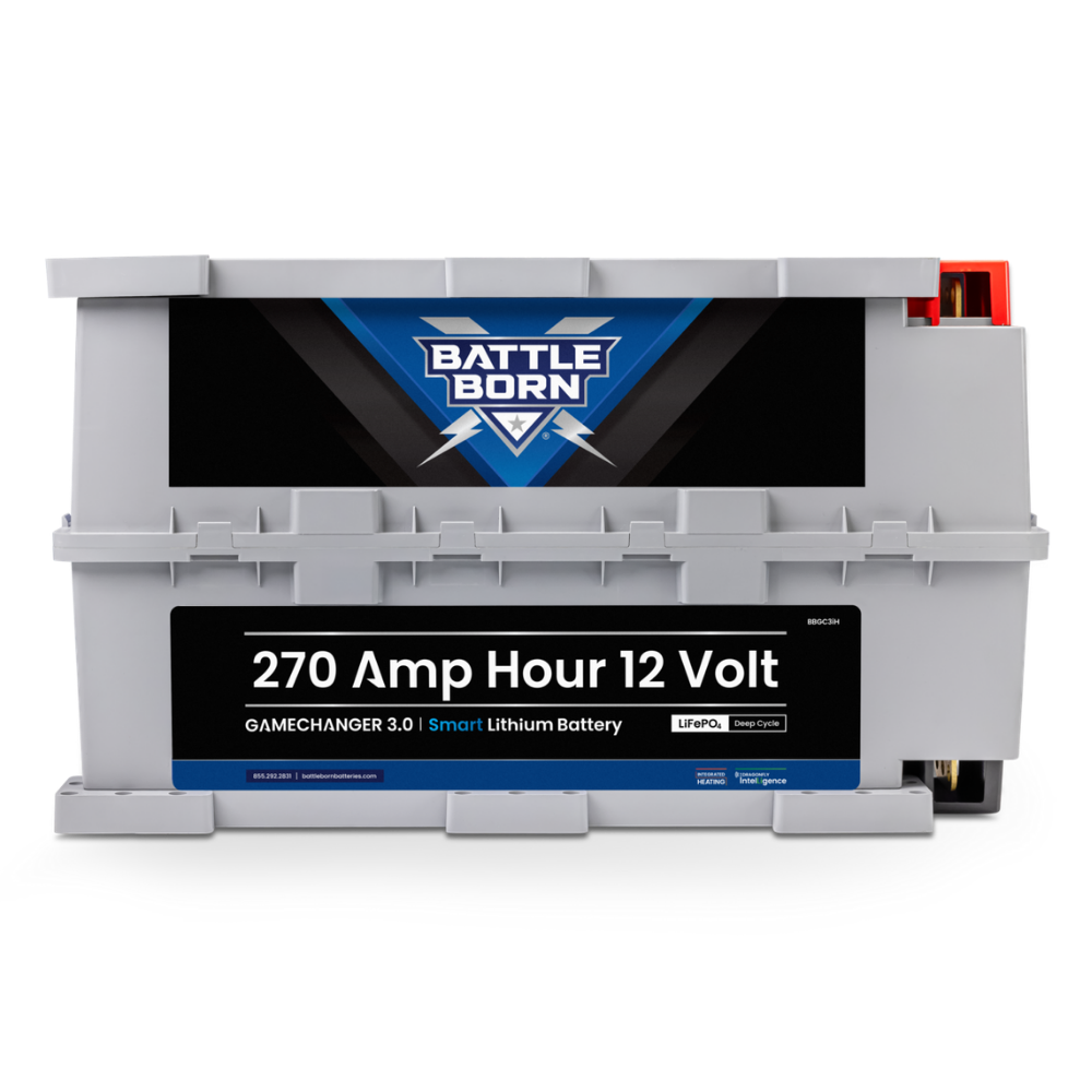 270Ah 12V GC3 Smart Heated LiFePO4 Deep Cycle Battery Kit