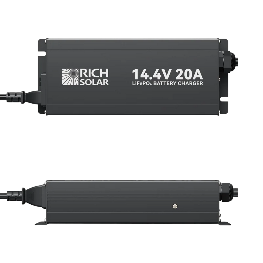 Rich Solar 12V (14.4V) 10A-20A | 100-240VAC | 12V LiFePO4 Battery Chargers