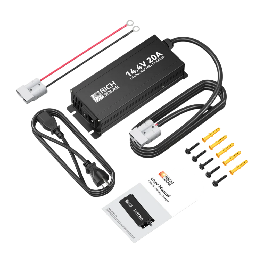 Rich Solar 12V (14.4V) 10A-20A | 100-240VAC | 12V LiFePO4 Battery Chargers