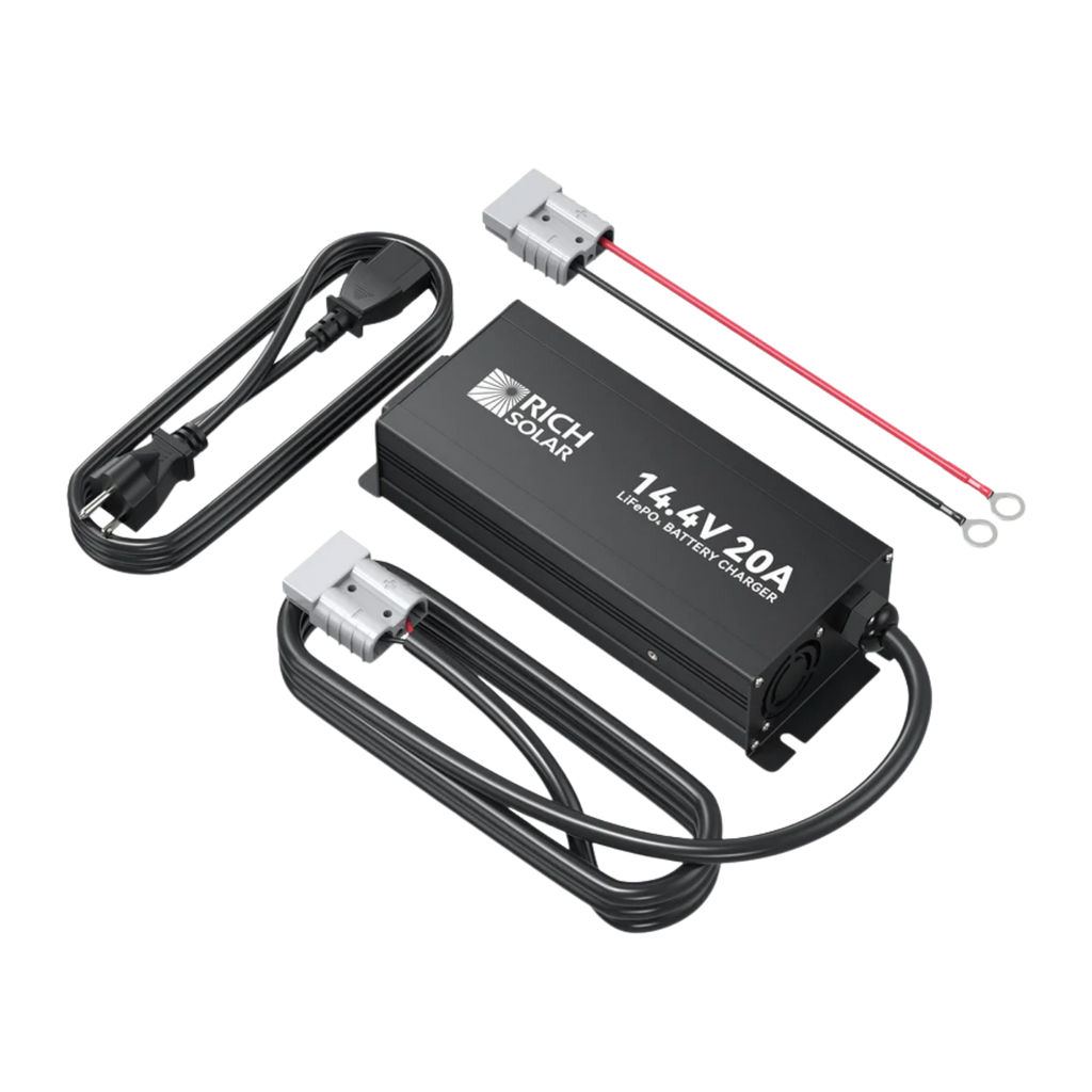 Rich Solar 12V (14.4V) 10A-20A | 100-240VAC | 12V LiFePO4 Battery Chargers