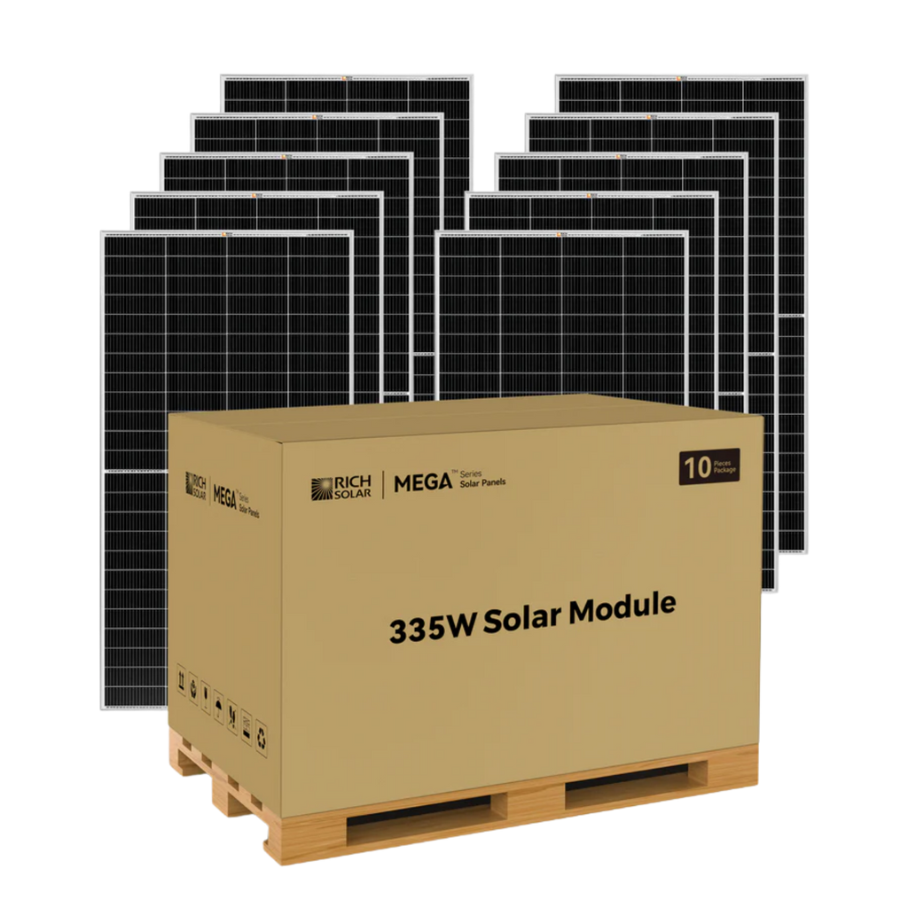 Rich Solar MEGA 335 Watt 24V Solar Panels (10 Pack)