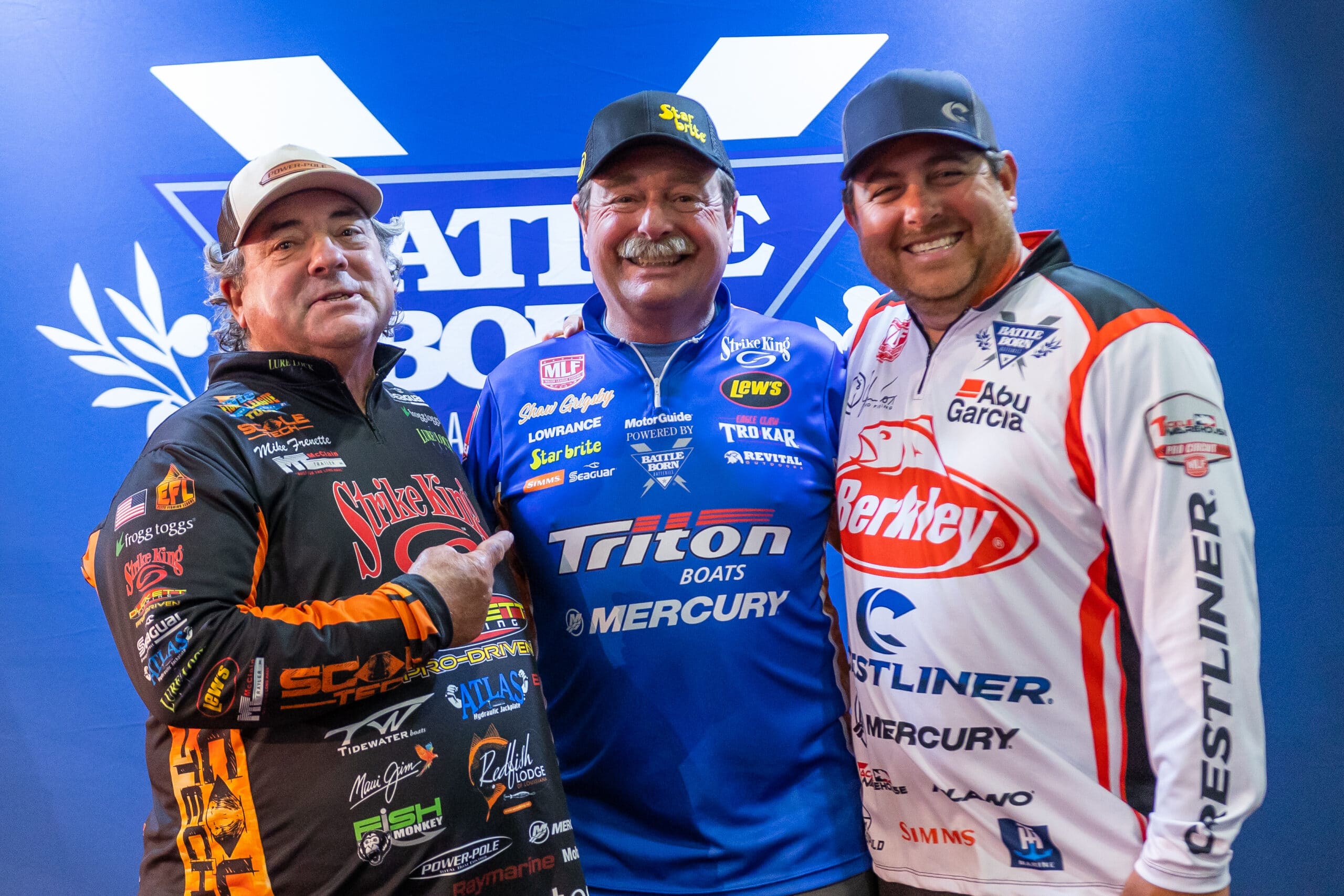 Shaw Grigsby, Mike Frenette, and John Cox at Battle Born Batteries Booth