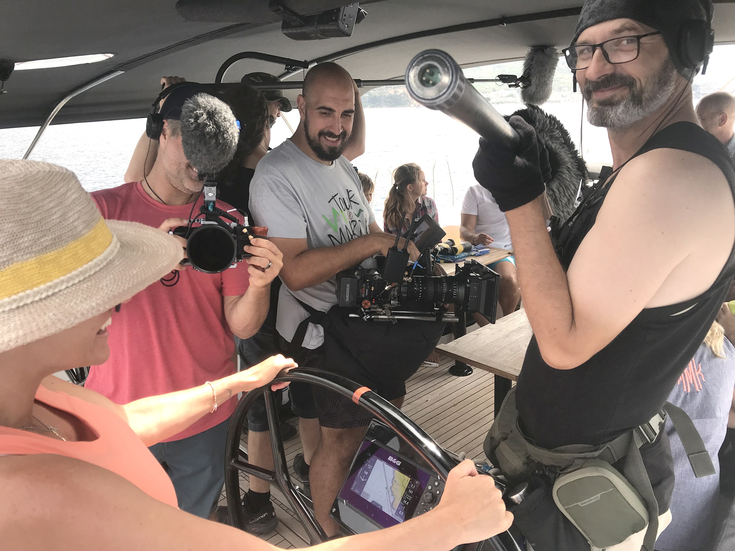 Mothership Adrift Family Filming on their Sailboat