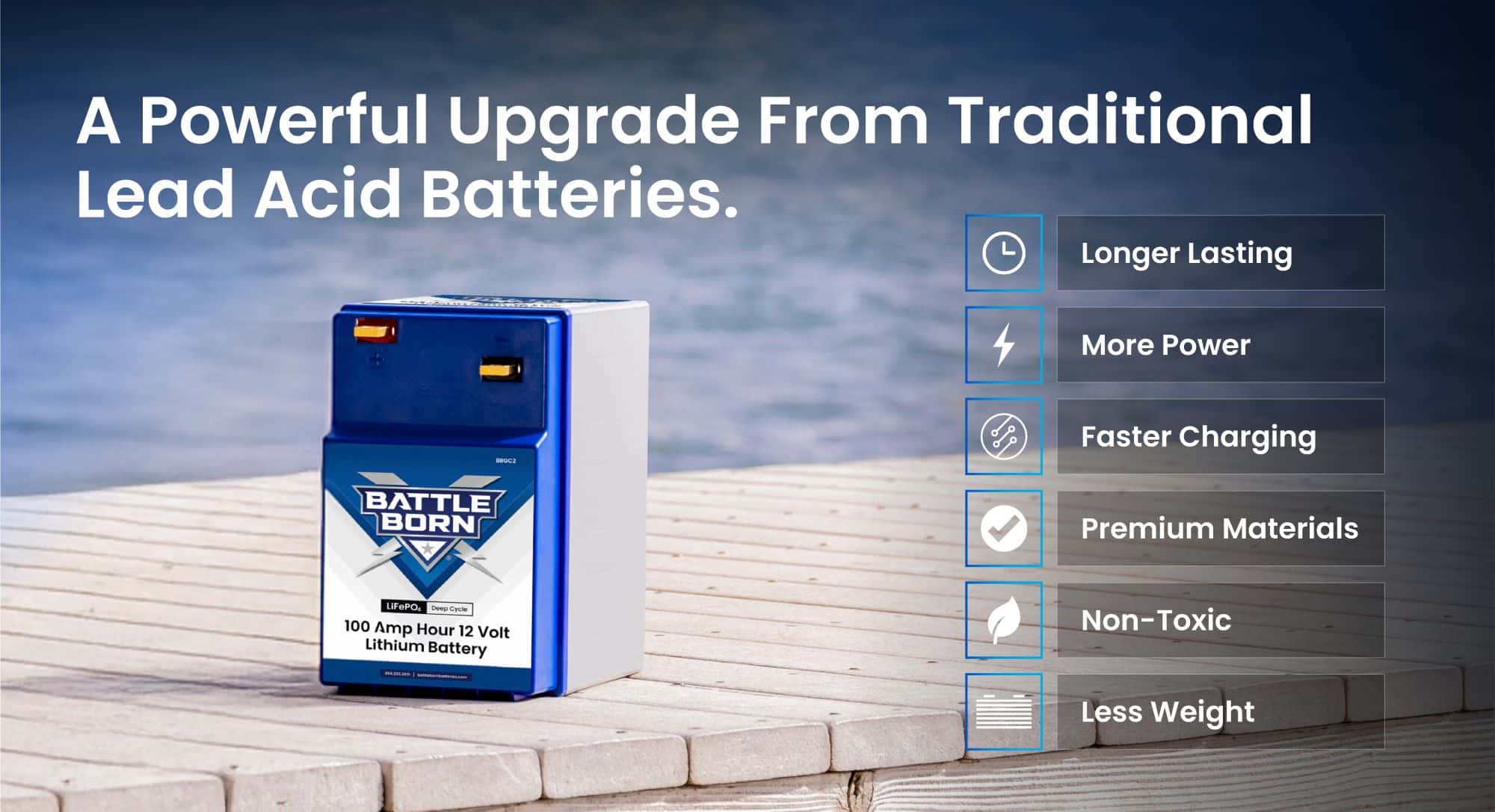 100Ah 12V GC2 Battle Born LiFePO4 battery