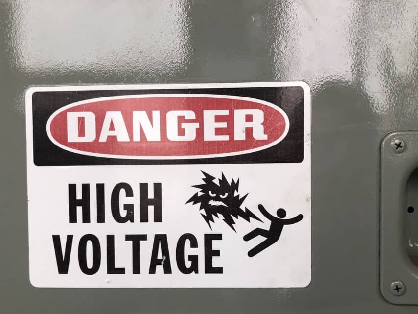 Danger High Voltage sign