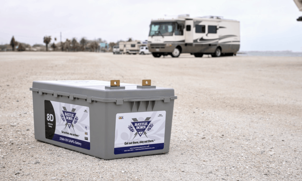 8D battle born lithium battery with class a motorhome