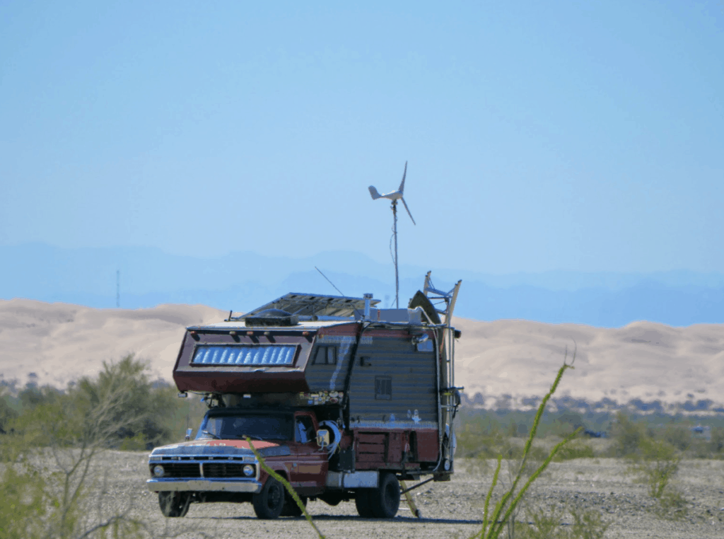 RV with a wind turbine