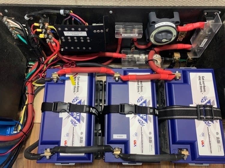 Lithium-ion battery build out in a Class B RV 