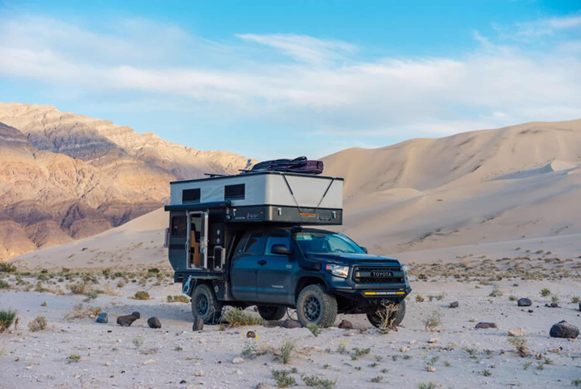 bound for nowhere 2 truck camper parked off-road