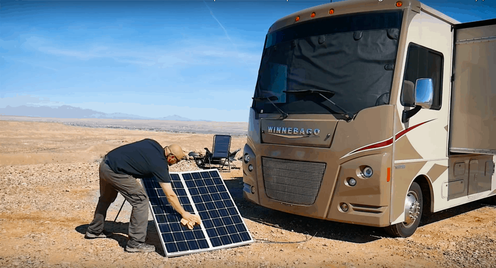 solar panels to charge motorhome and ebikes