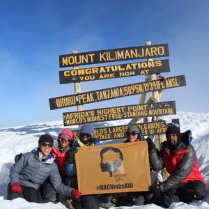 The Outdoor Afro team that summitted Mount Kilimanjaro. 
