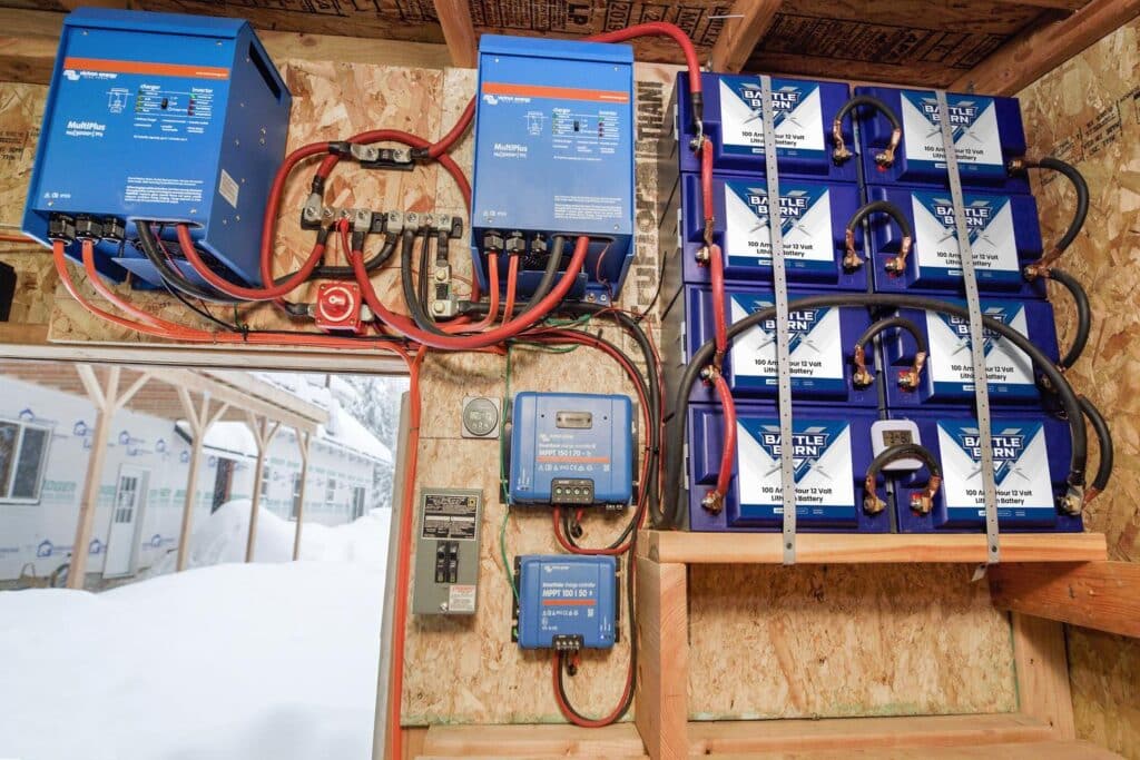 wiring batteries for off-grid power system