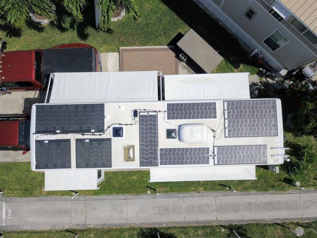 solar panels on fifth wheel rv roof