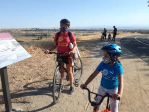 Two young women on a Latino Outdoors bike ride. 