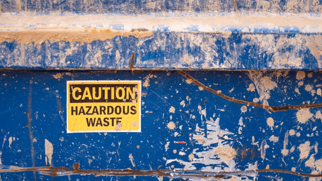 hazardous waste bin