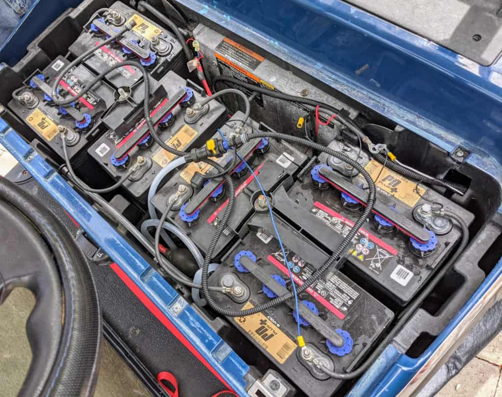 Batteries for store golf cart