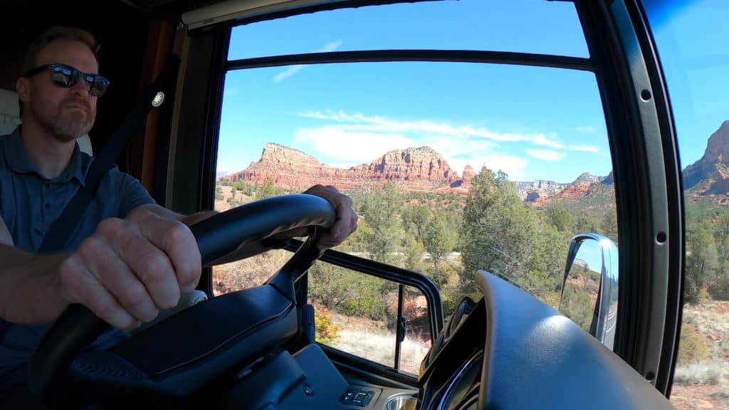 Marc driving his RV