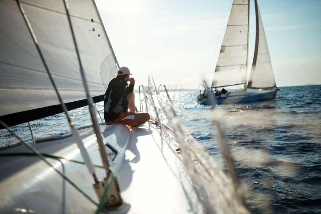 man on sailboat thinking