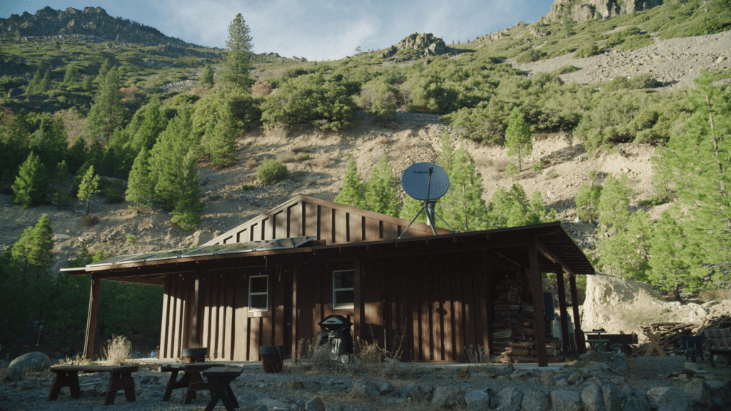 off-grid home in the mountains