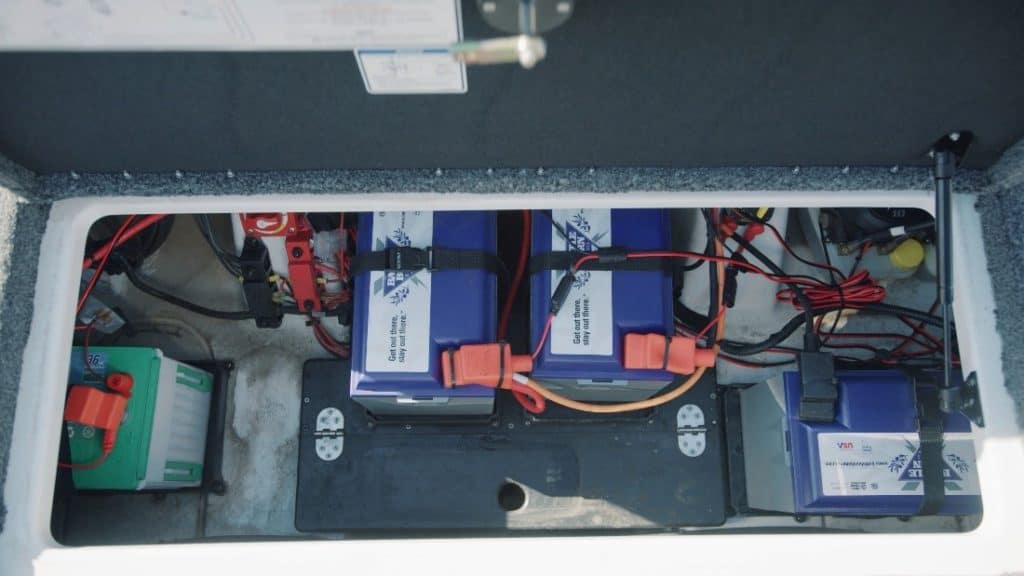 Battle Born Batteries wired into a boat compartment