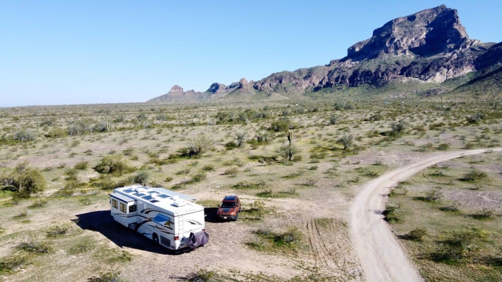 RV Love using solar power while boondocking in the middle of vast land