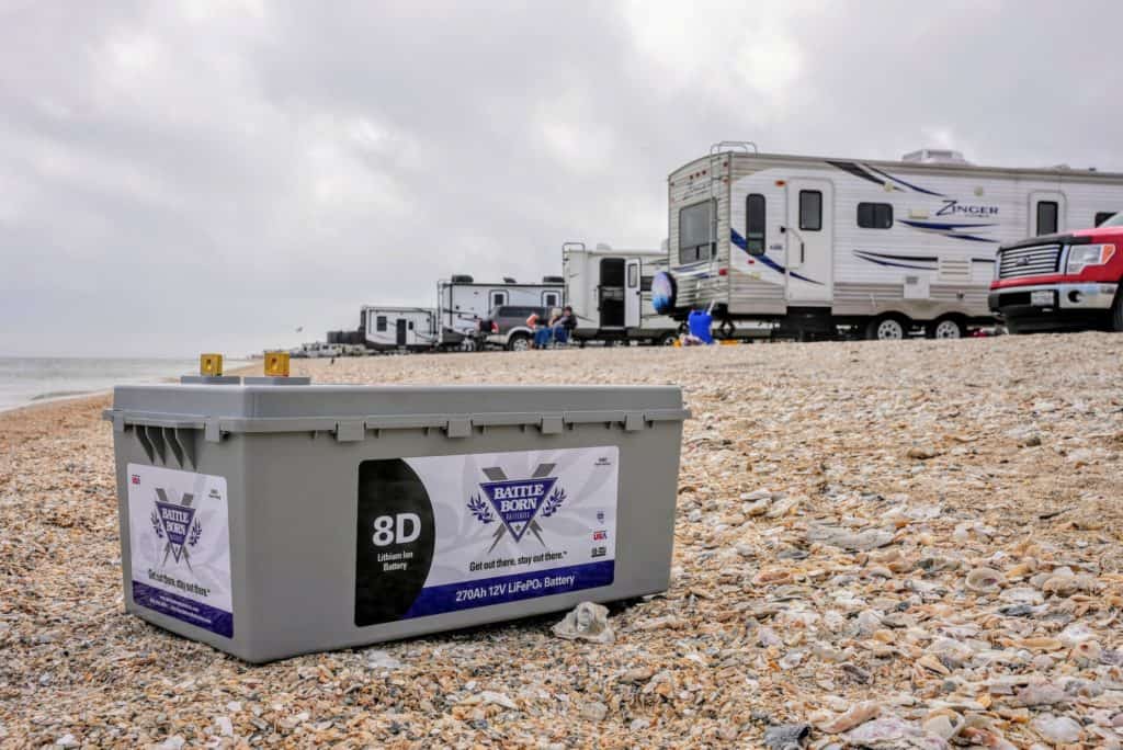 lithium battery on beach