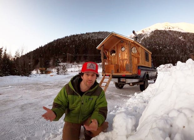 Tim Johnson Truck House Life  in the snow