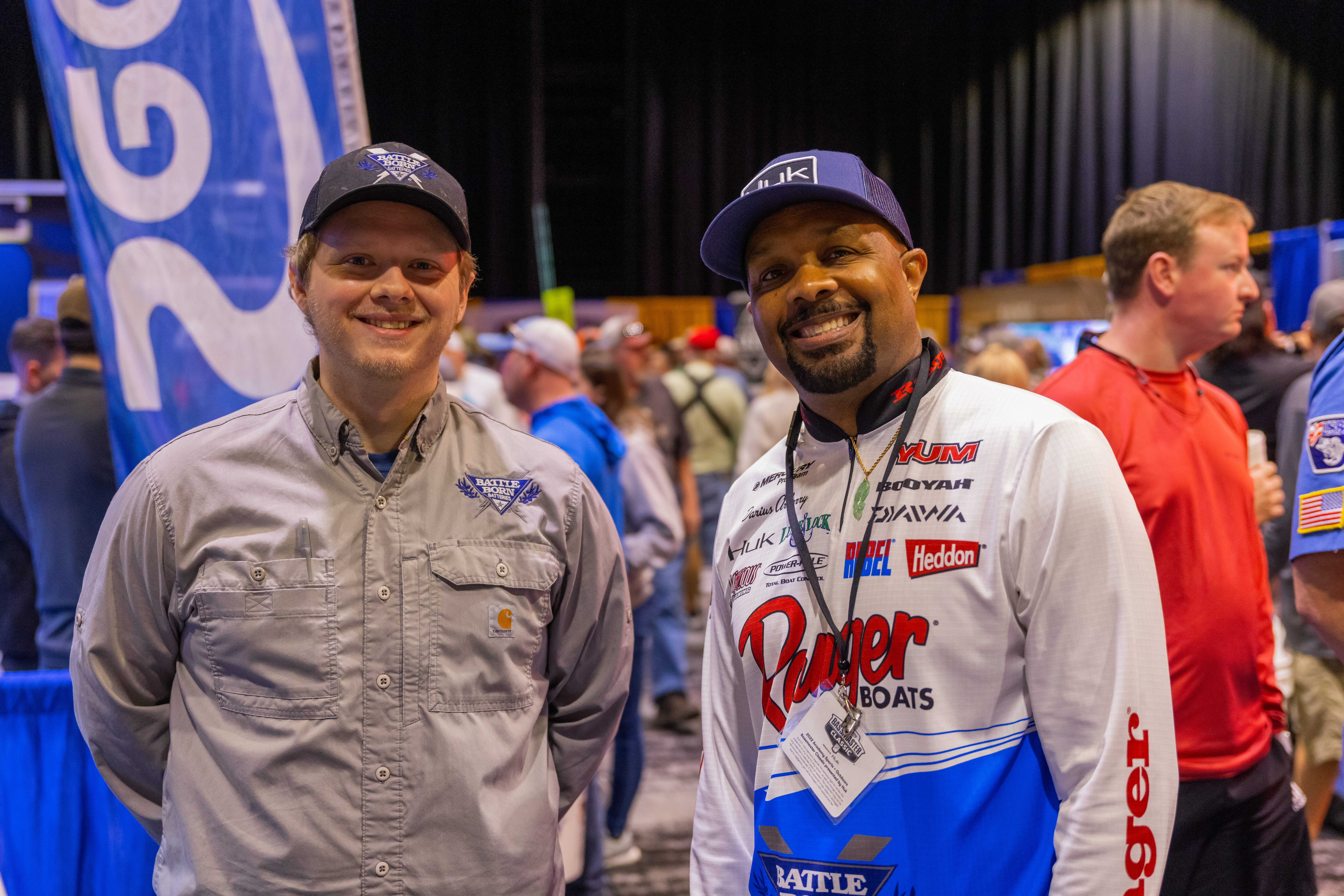Professional Angler Darius Arberry at the Battle Born Batteries Booth