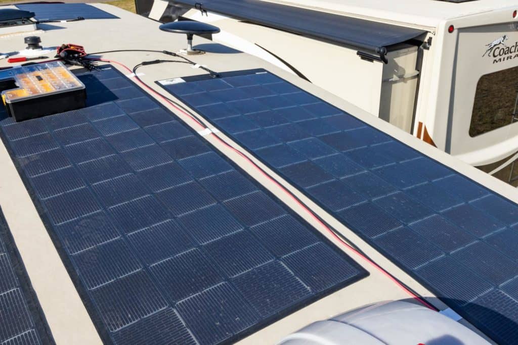 solar panels on rv roof