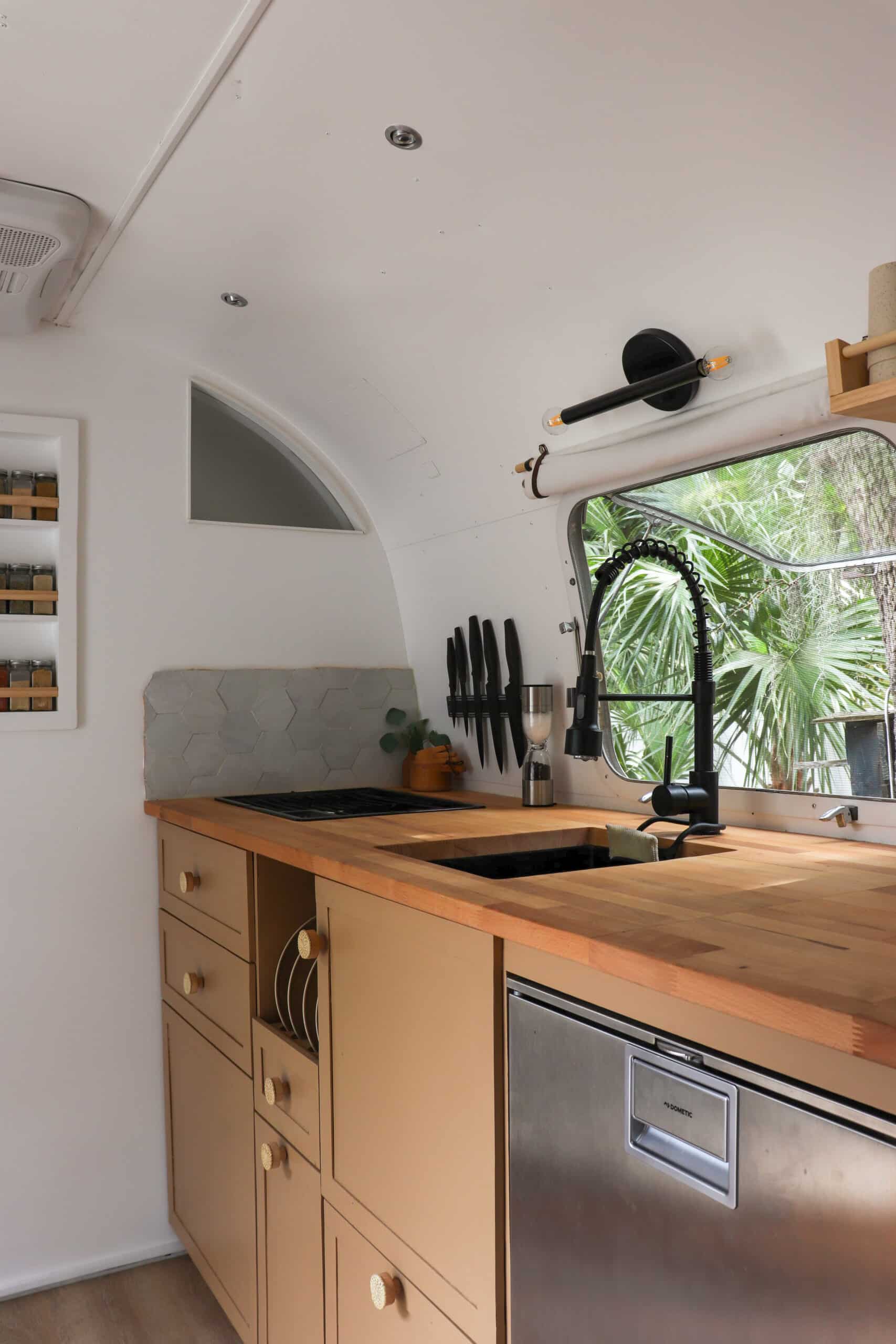 Kitchen in Slow Car Fast Home's Airstream