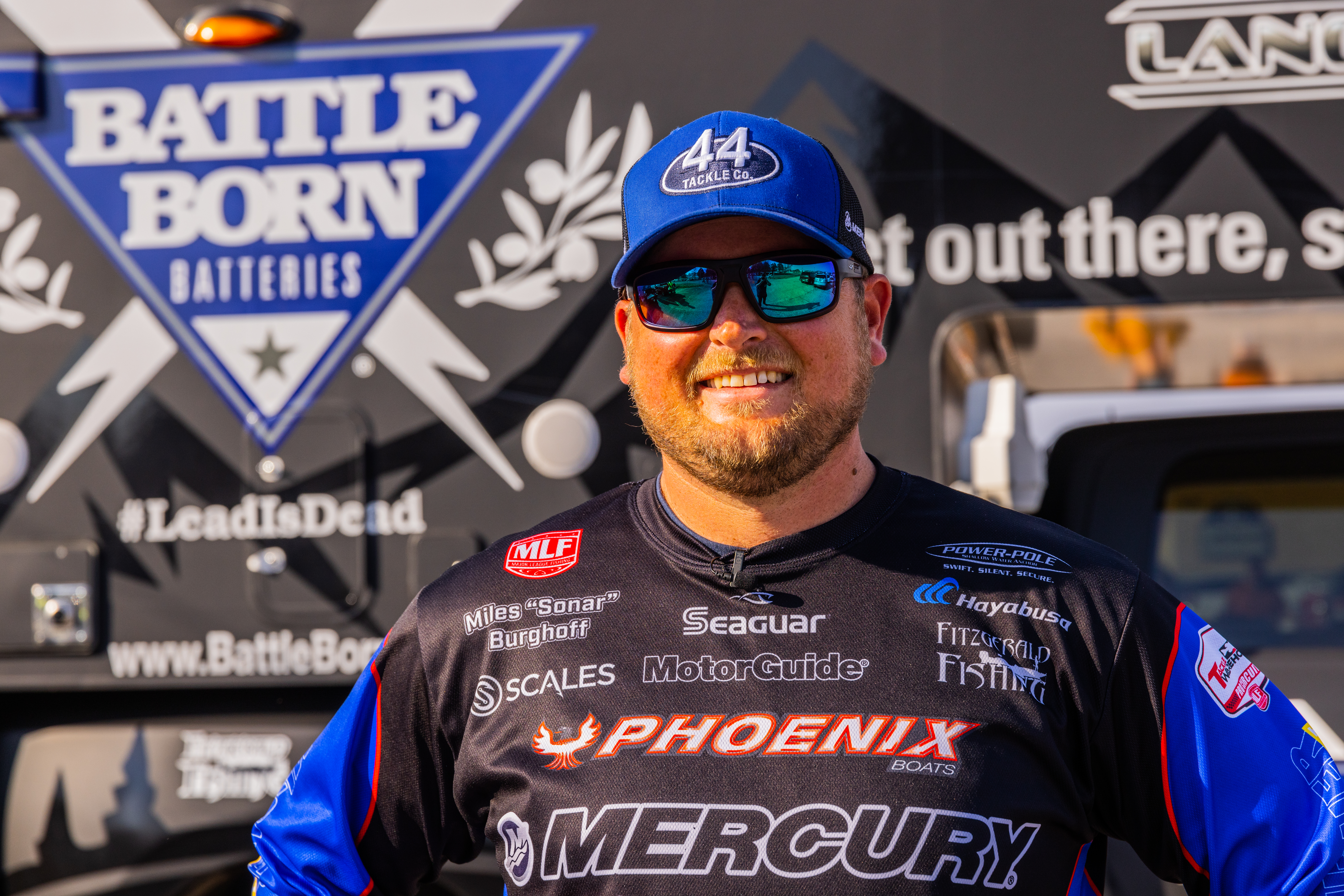 Professional Angler Miles Burghoff with Battle Born Batteries Powered Truck Camper