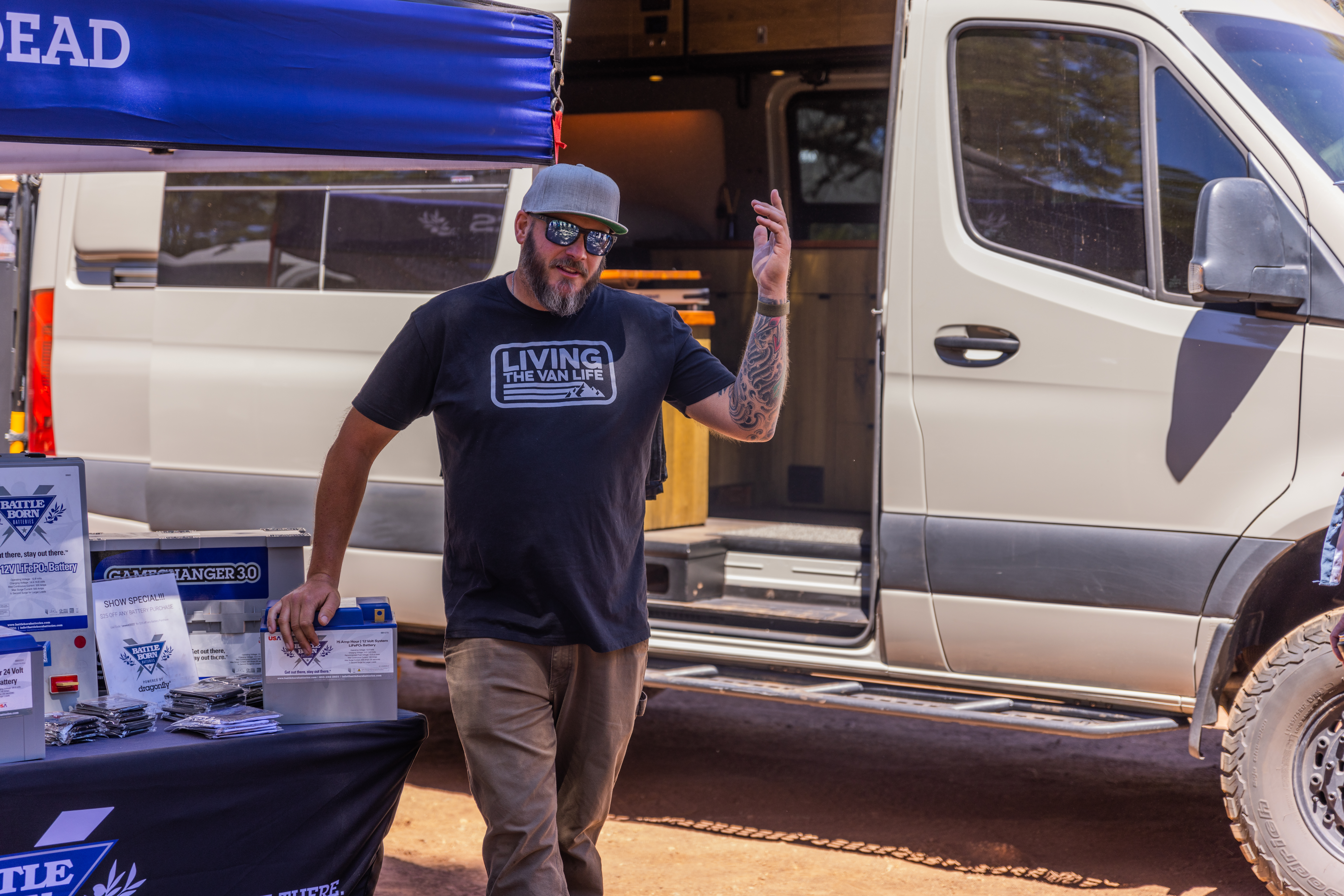 Chad From Living the Van Life at Overland Expo